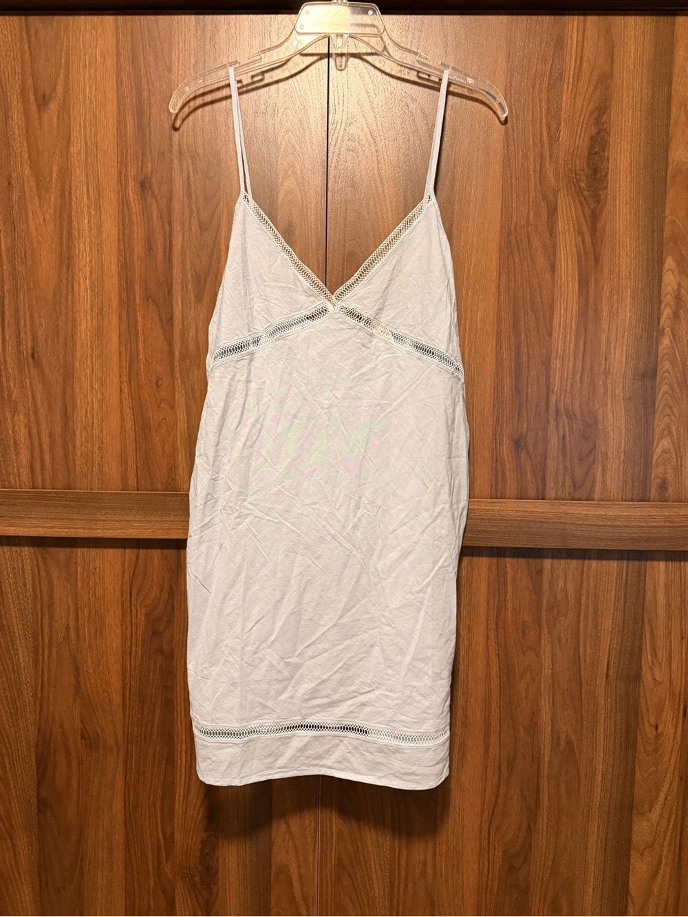 NWT Victoria's Secret Light Blue Nightgown with Crochet Trim, Size XL